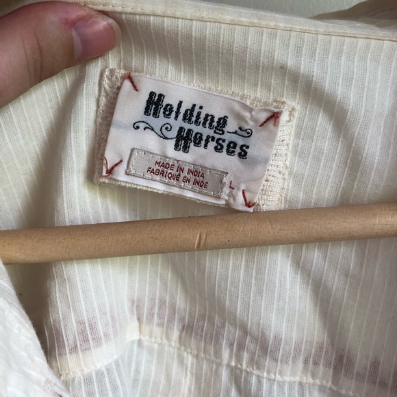 Anthropologie embroidered linen shirt - Picture 3 of 6